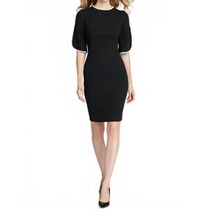 teri jon short dresses Rickie Freeman for Teri Jon Embellished Tweed Sheath Mini Dress
